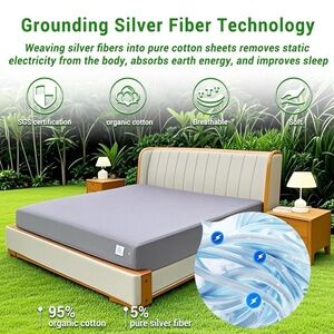 Organic Cotton Silver Bedding Sheet
